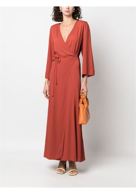 Rust tie-fastening waist maxi dress - women FORTE FORTE | 106700108